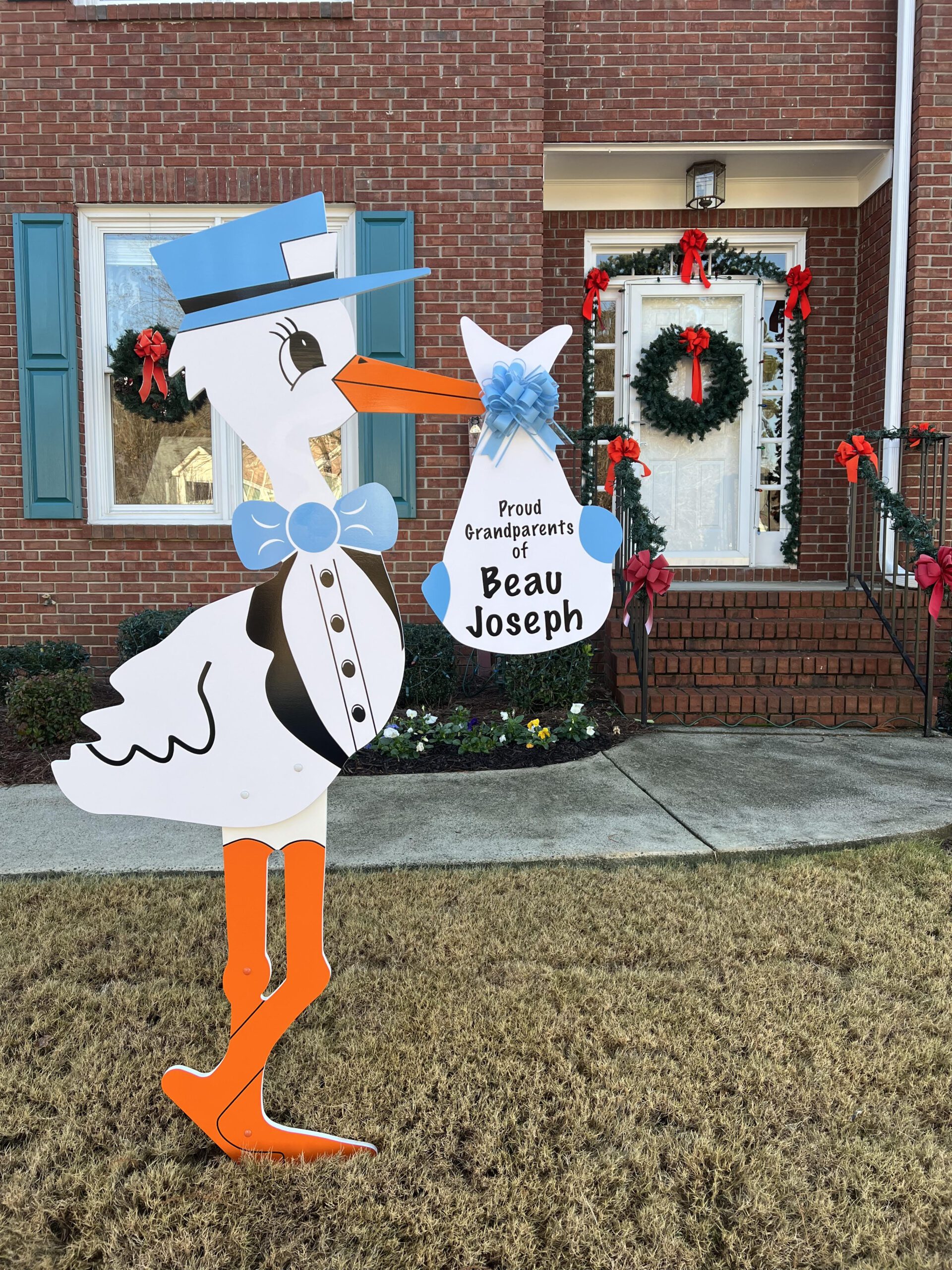 Birth Announcement Stork Sign in Atlanta, GA
