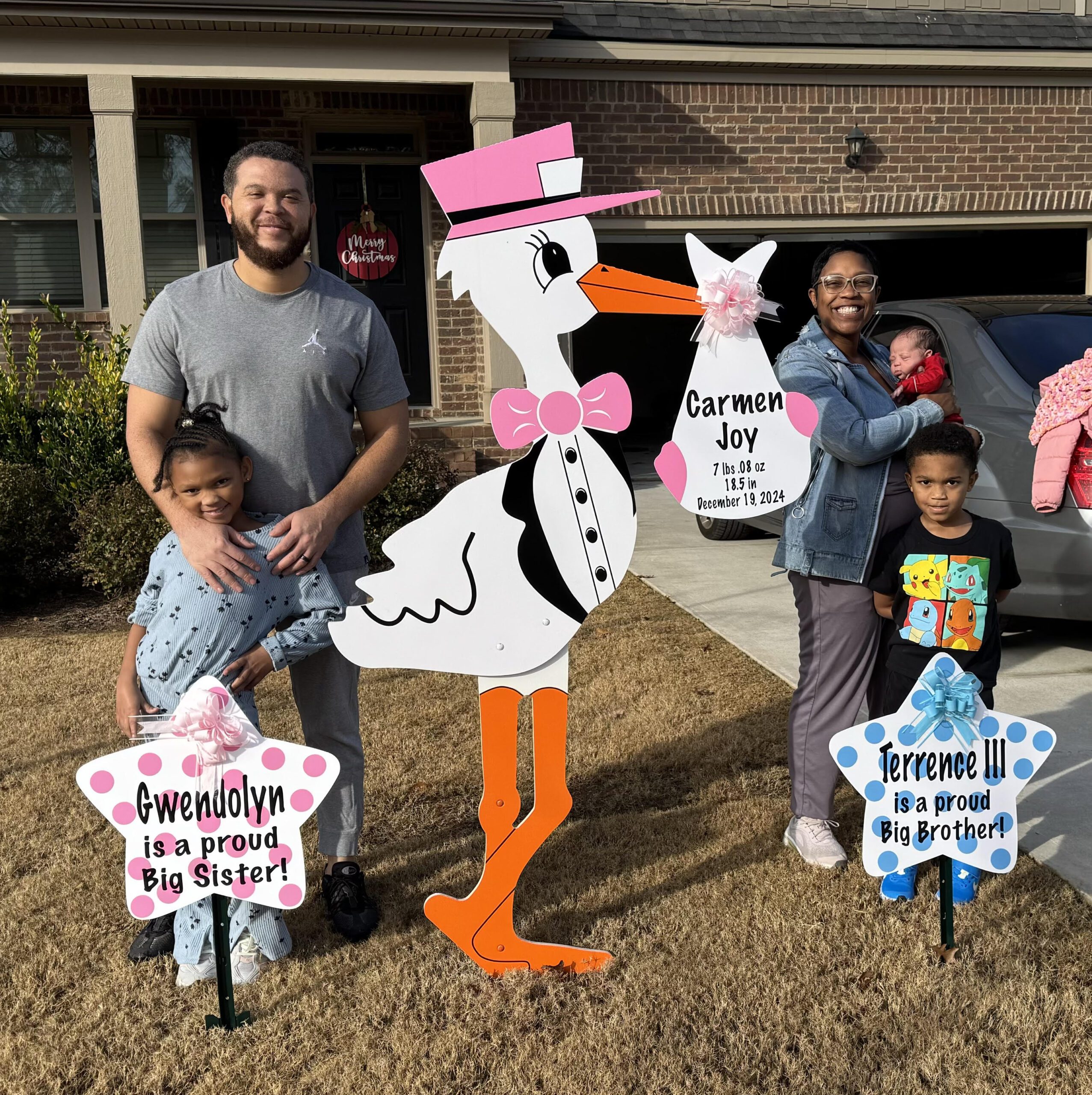 Birth Announcement Stork Sign in Locust Grove, GA
