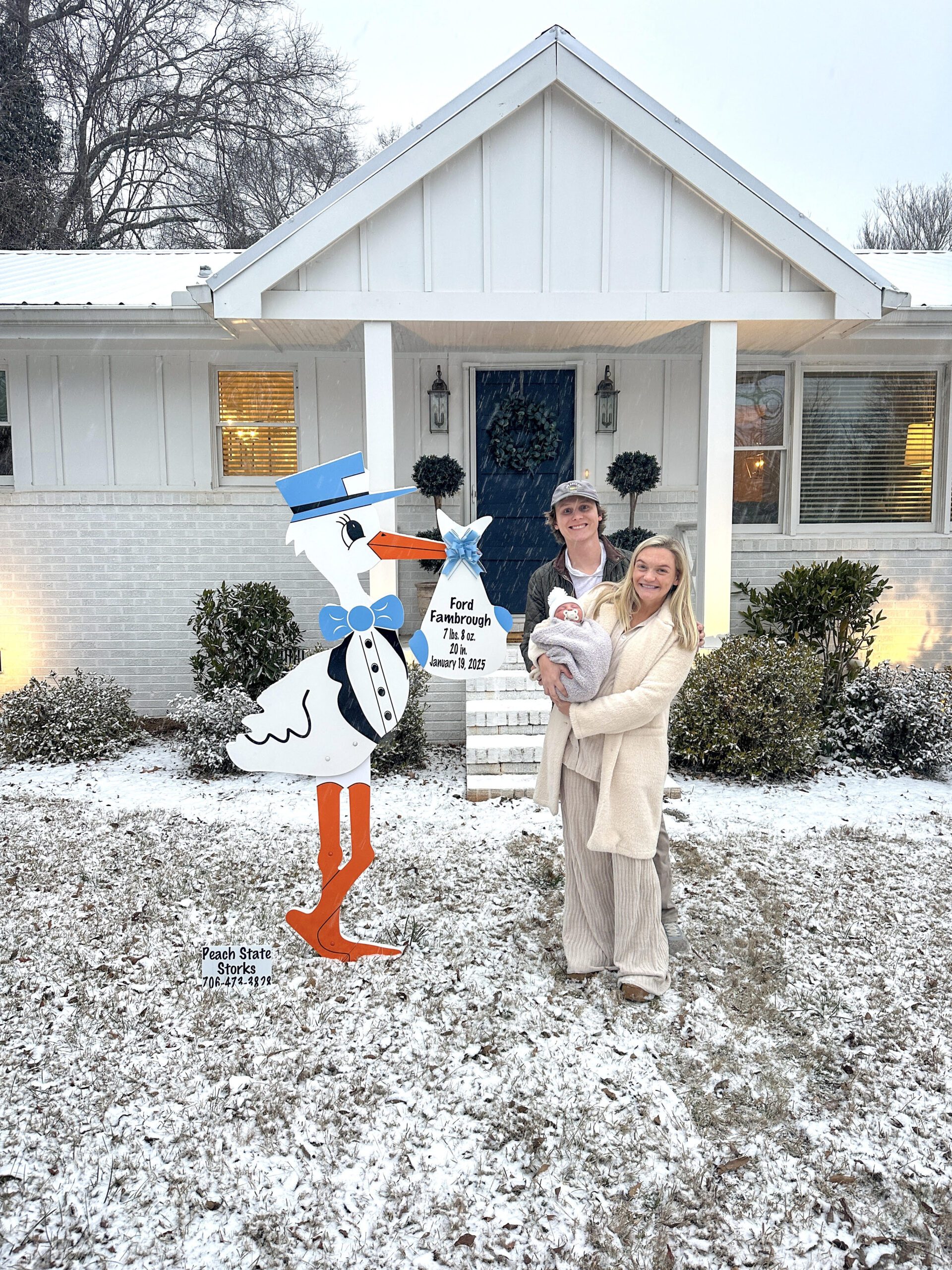 Birth Announcement Stork Sign in Watkinsville, GA