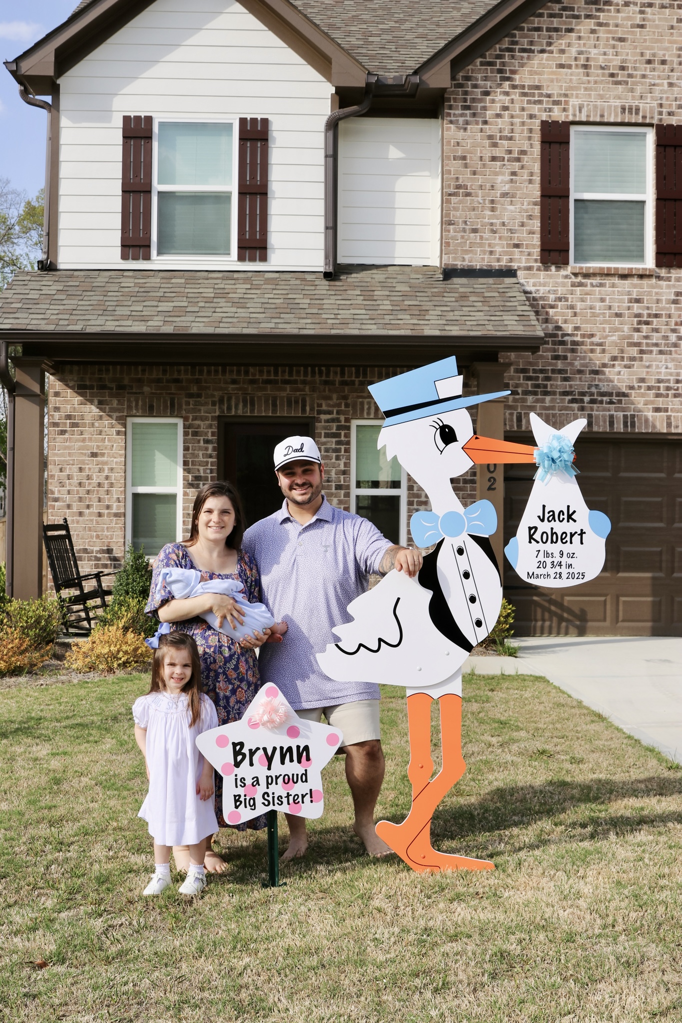 Birth Announcement Stork Sign in Dallas, GA