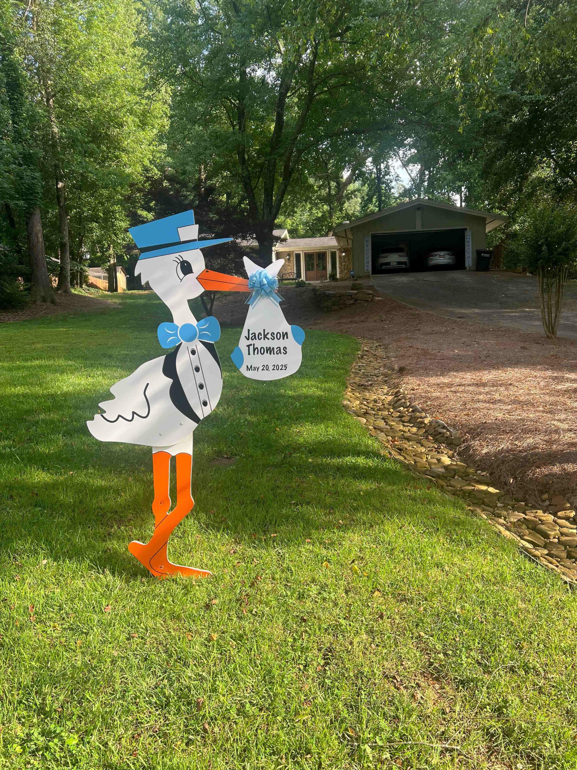 Birth Announcement Stork Sign in Marietta, GA