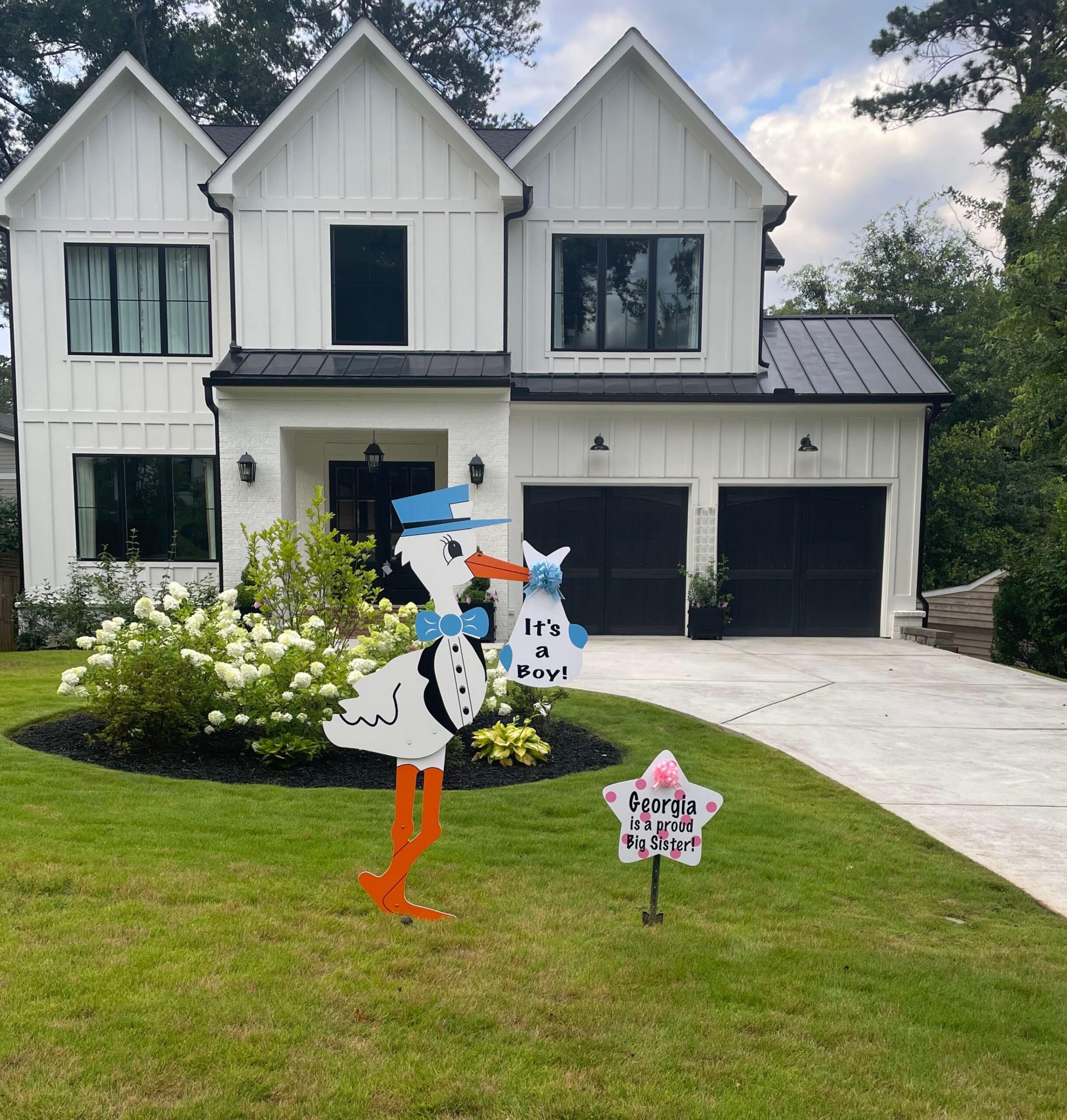 Birth Announcement Stork Sign in Brookhaven, GA