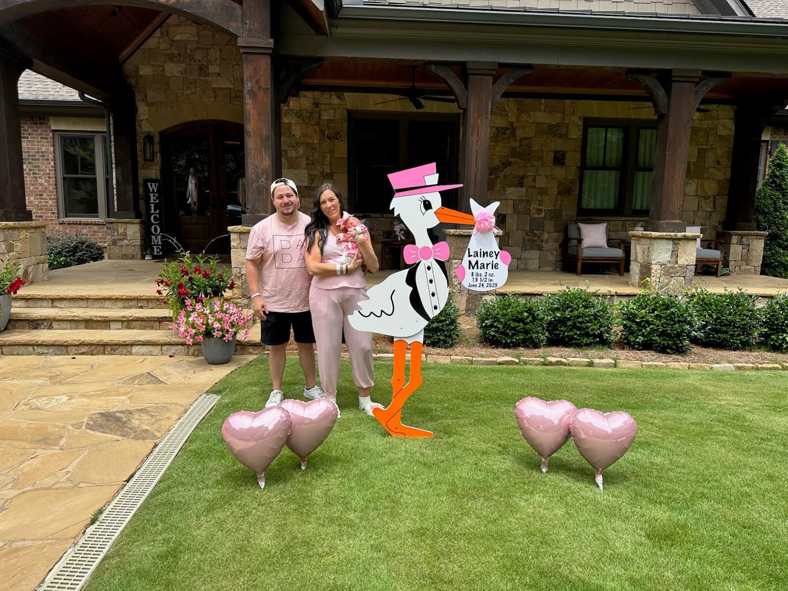 Birth Announcement Stork Sign in Acworth, GA