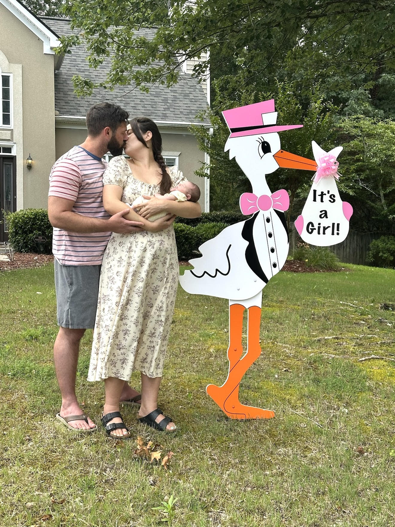 Birth Announcement Stork Sign in Mableton, GA