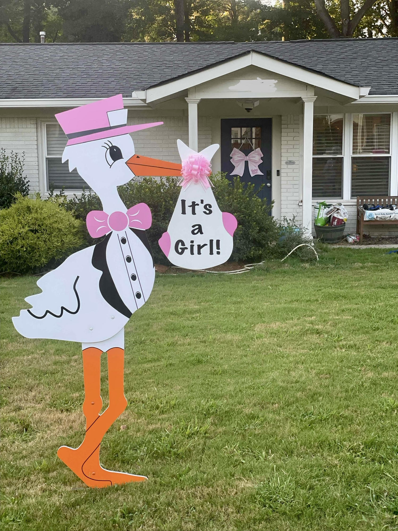 Birth Announcement Stork Sign in Smyrna, GA