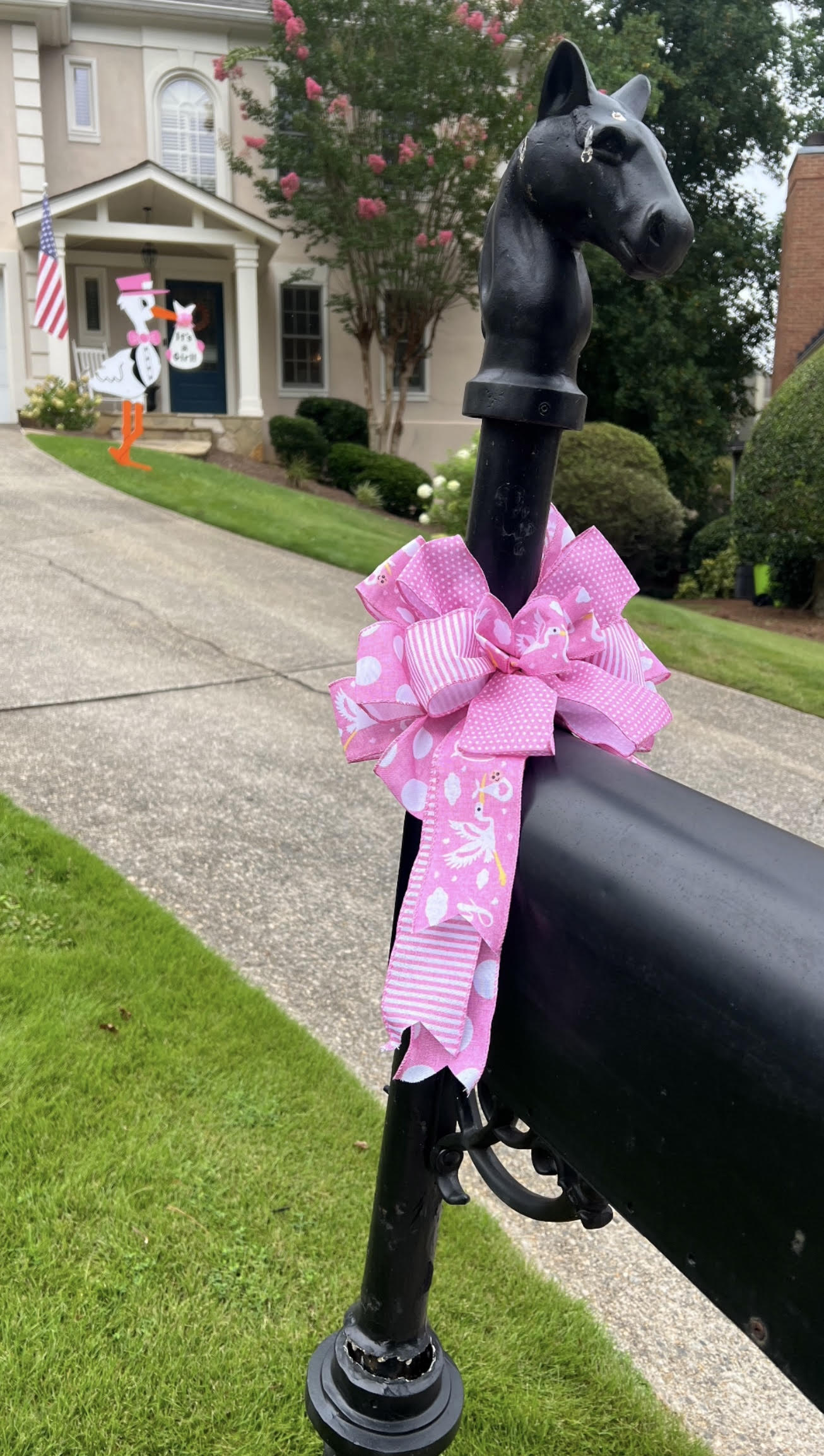 Birth Announcement Stork Sign in Buckhead, Atlanta