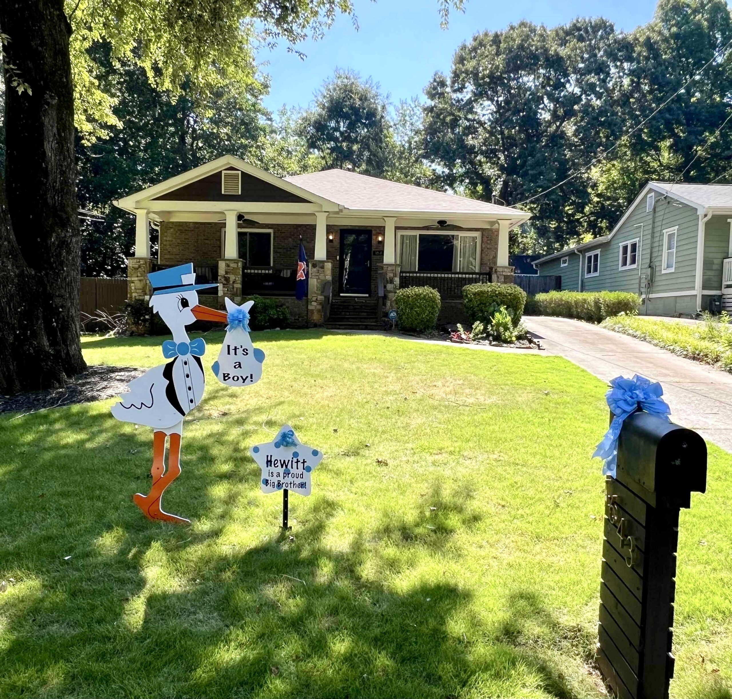 Birth Announcement Stork Sign in Brookhaven, GA