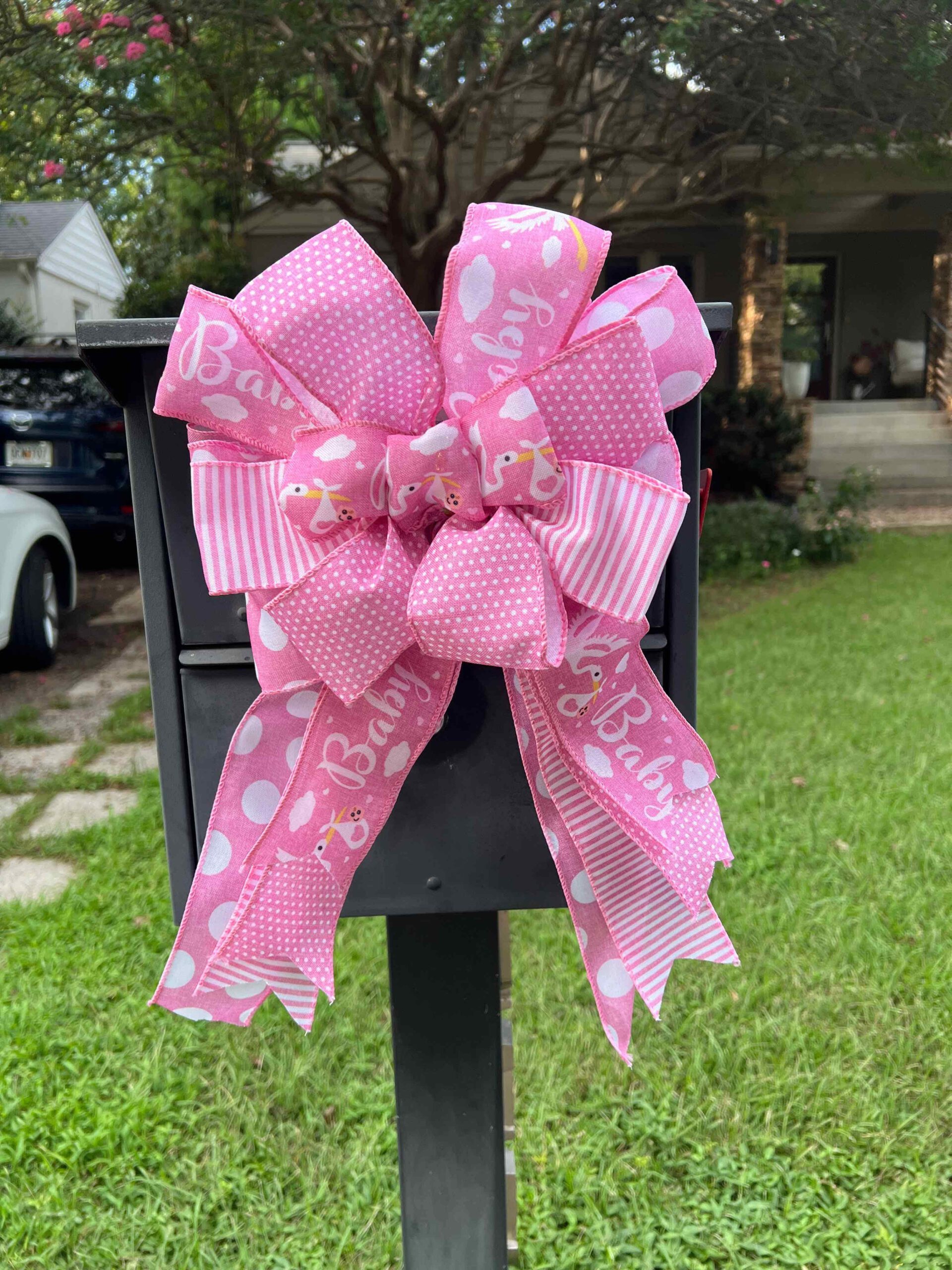 Birth Announcement Stork Sign in Buckhead, Atlanta