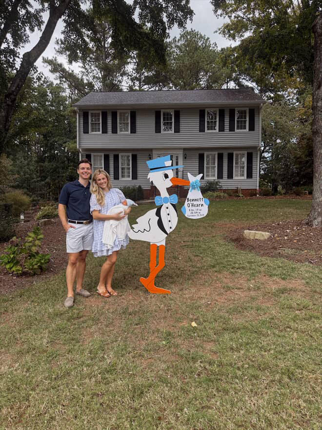 Birth Announcement Stork Sign in Marietta, GA