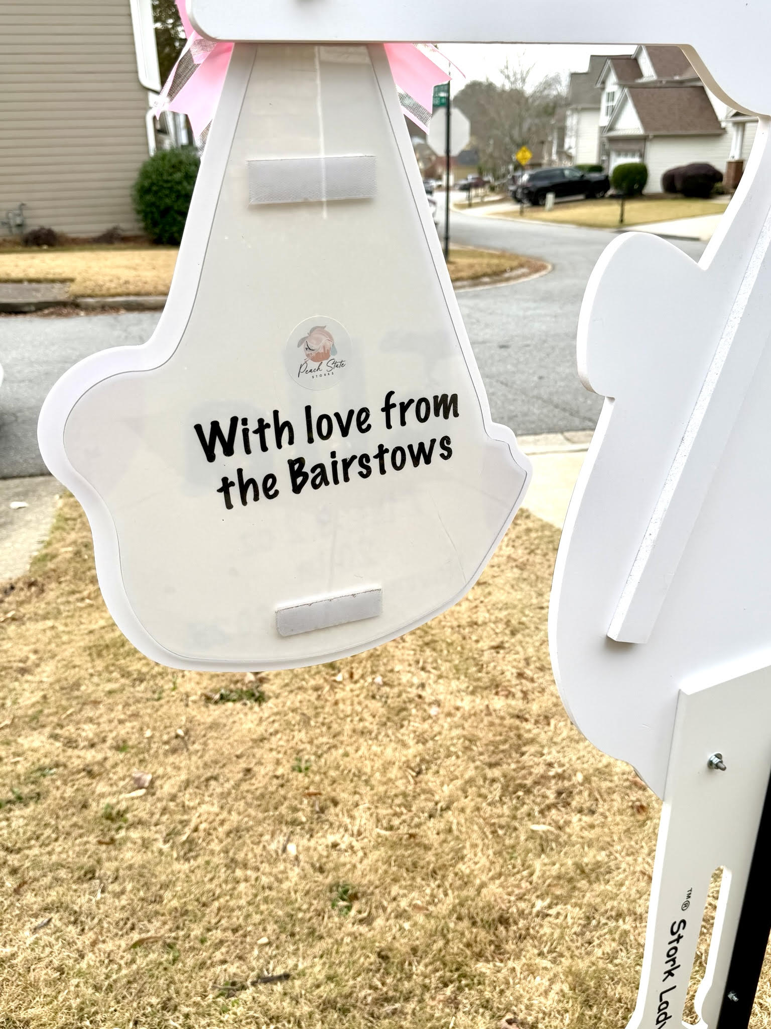 Birth Announcement Stork Sign in Cumming, GA