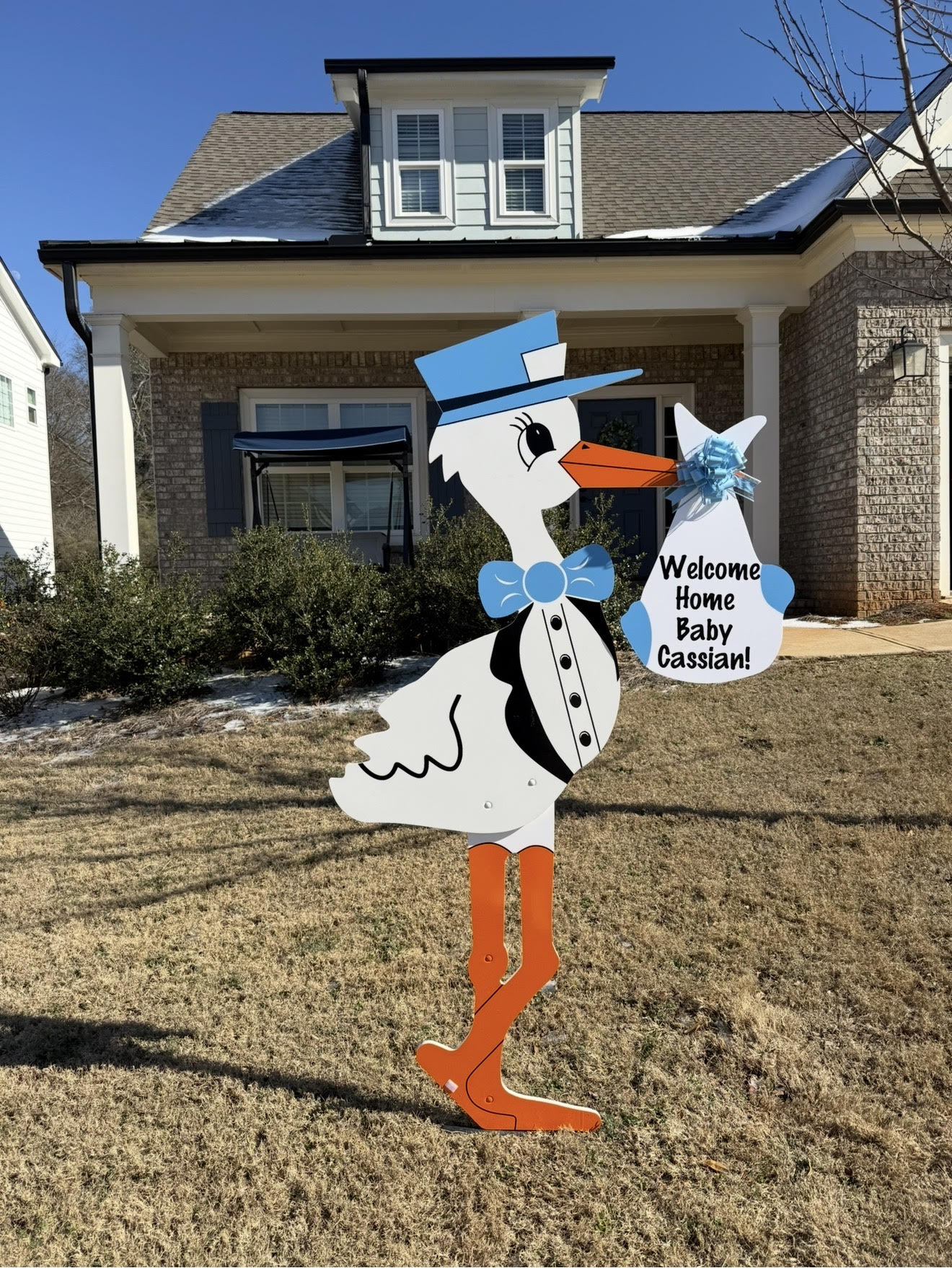 Birth Announcement Stork Sign in Watkinsville, GA