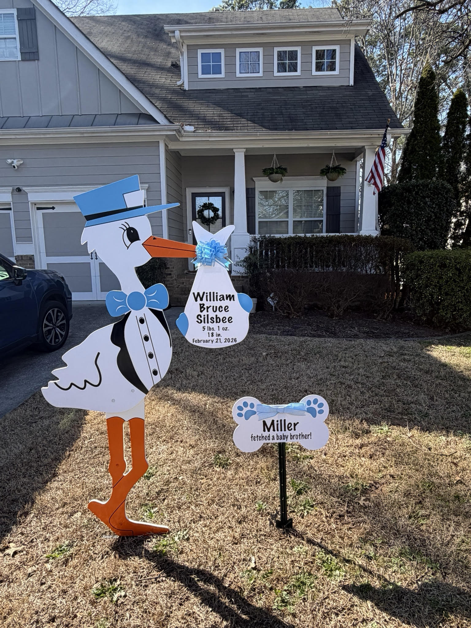 Birth Announcement Stork Rental in Midtown, Atlanta GA