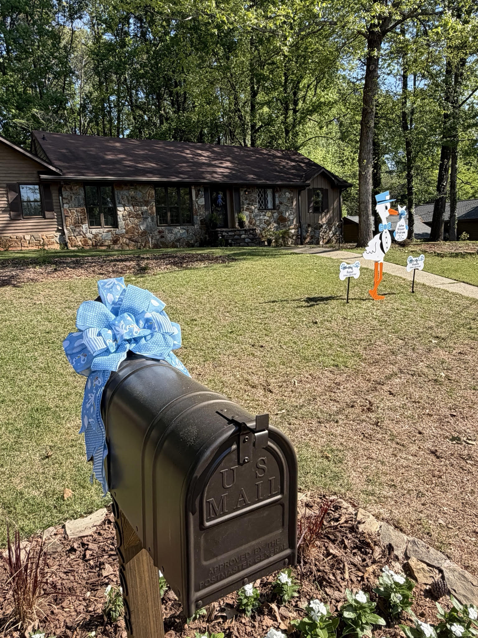 Birth Announcement Stork Sign in Marietta, GA