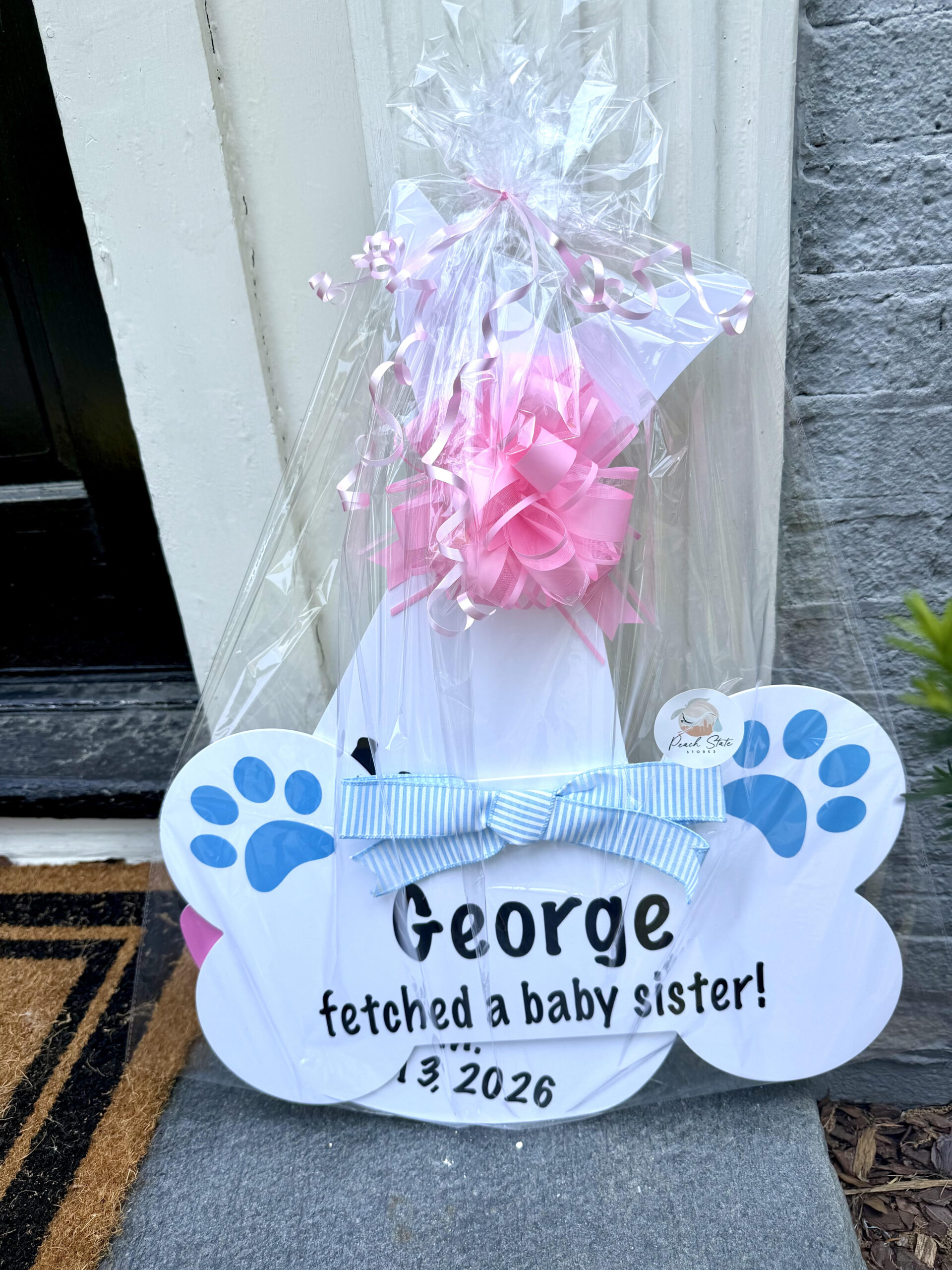 Birth Announcement Stork Sign in Midtown, Atlanta