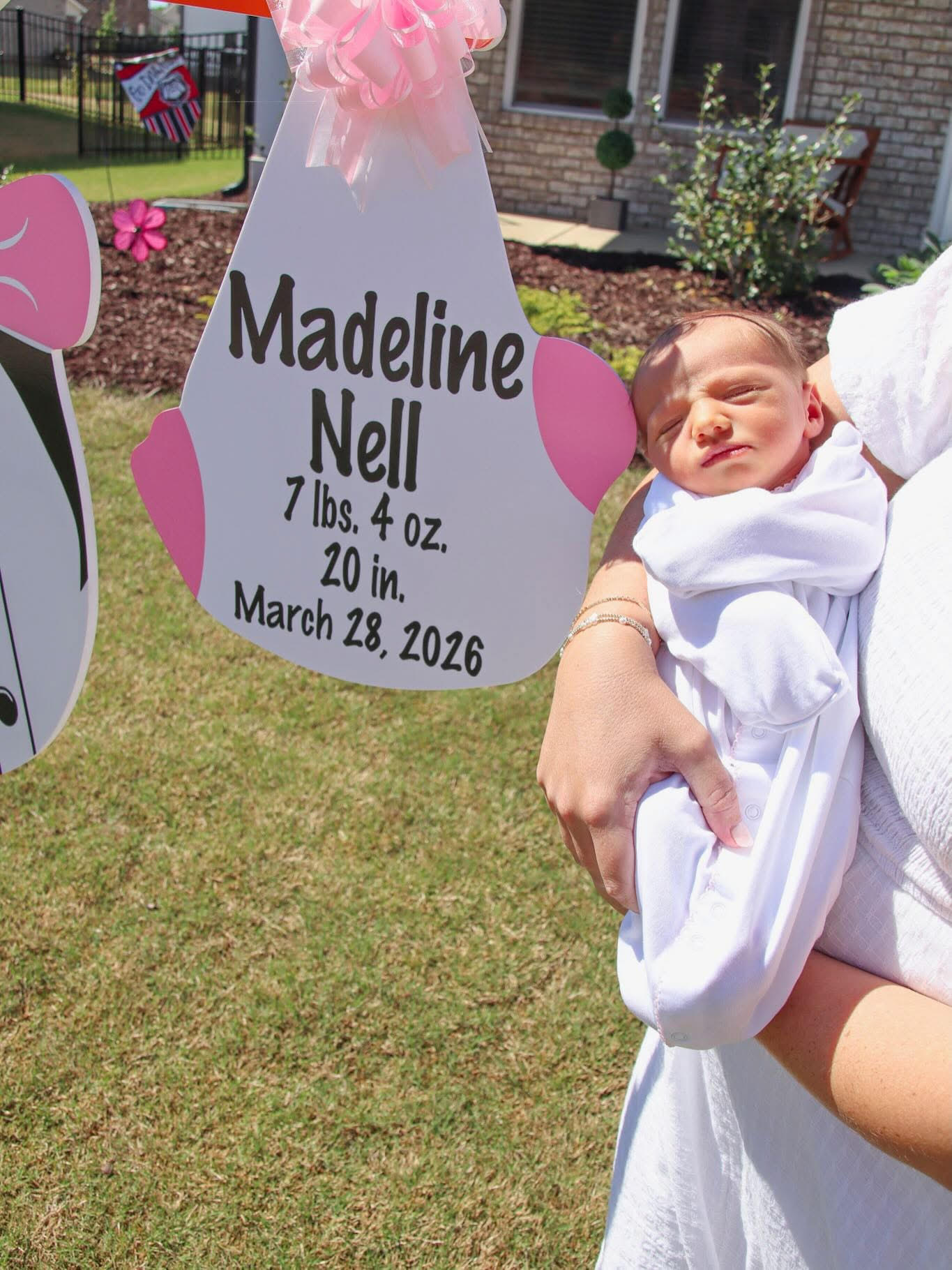 Birth Announcement Stork Sign in Watkinsville, GA