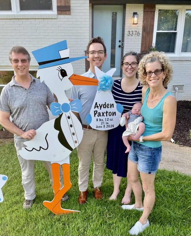 Birth Announcement Stork Sign in Decatur, GA