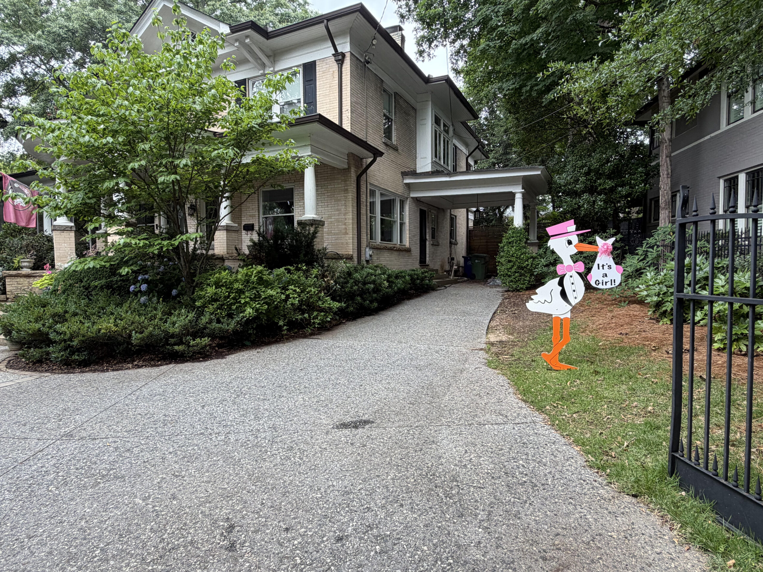 Birth Announcement Stork Sign in Decatur, GA