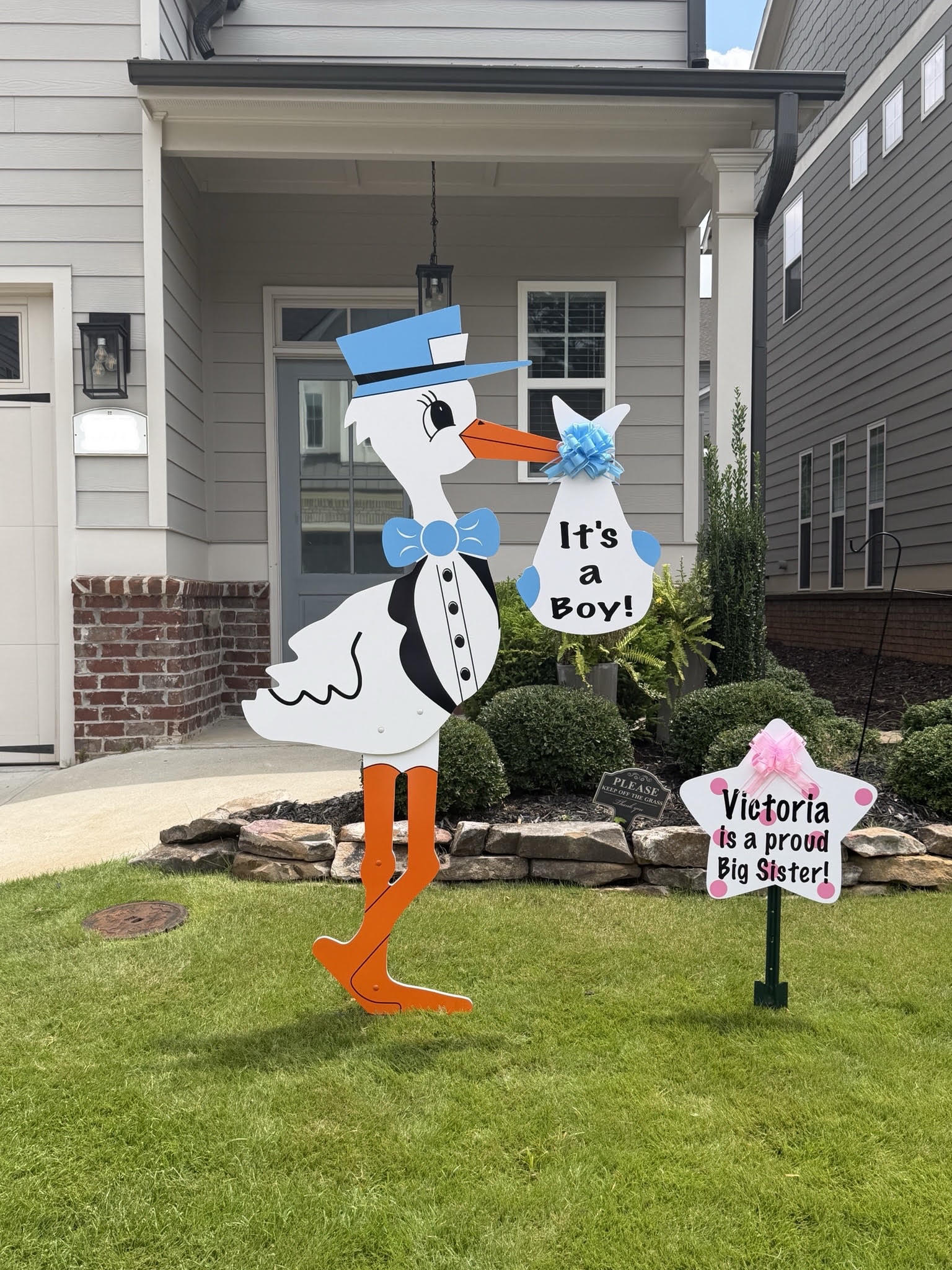 Birth Announcement Stork Sign in Marietta, GA